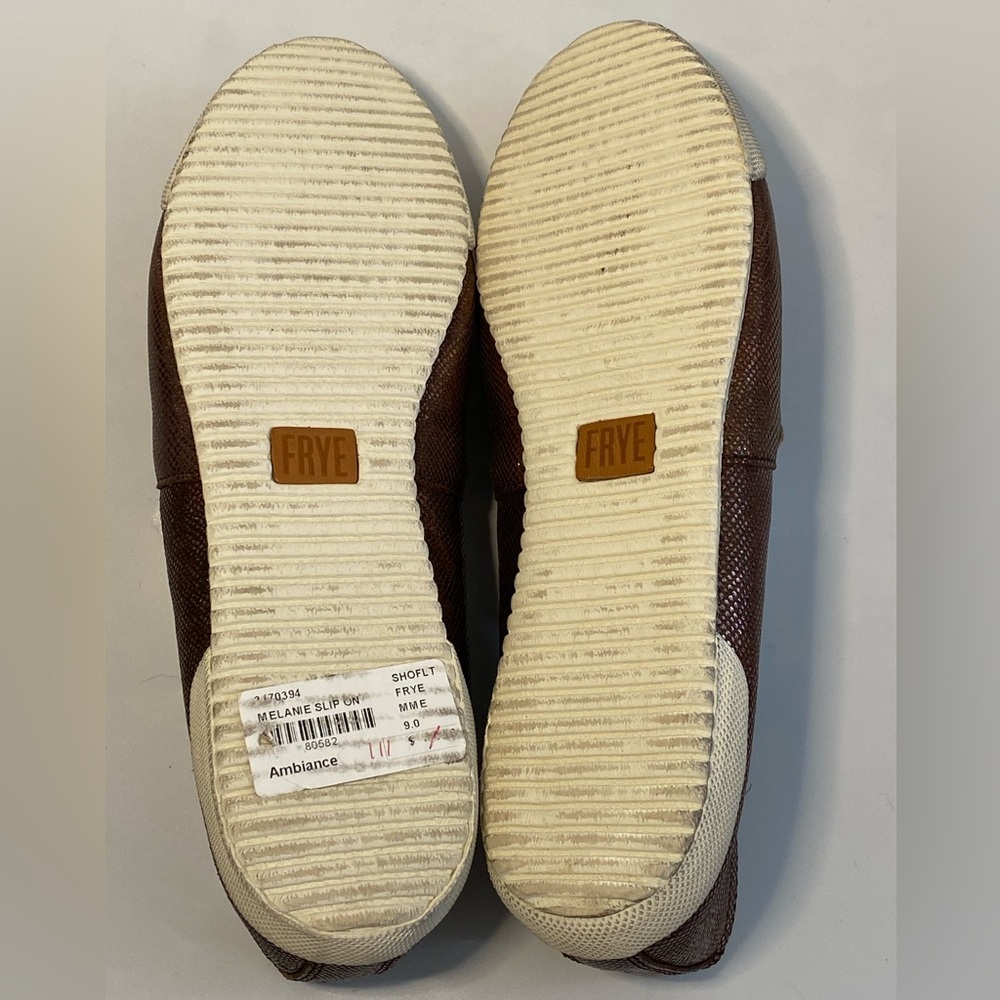 Frye Melanie Multi-Metallic Lizard Foil-Embossed Leather Slip-On Sneaker - Picture 9 of 13